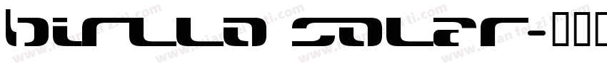 birllo solar字体转换